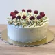 Fehércsokis málnás pisztácia torta 16 szeletes